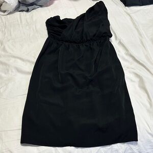 Banana Republic Monogram Black One-Shoulder Dress